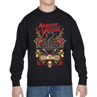 Full Nelson Scorpion Design - GD56B Heavy Blend™ Youth Crewneck Sweatshirt Thumbnail
