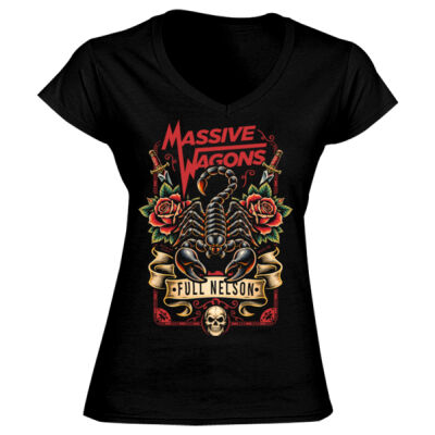 Full Nelson Scorpion Design - GD78 Softstyle® Ladies' V-Neck T-Shirt Thumbnail