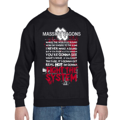 Fight The System Design - GD56B Heavy Blend™ Youth Crewneck Sweatshirt Thumbnail