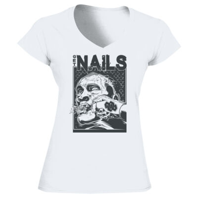 Nails Design - GD78 Softstyle® Ladies' V-Neck T-Shirt Thumbnail