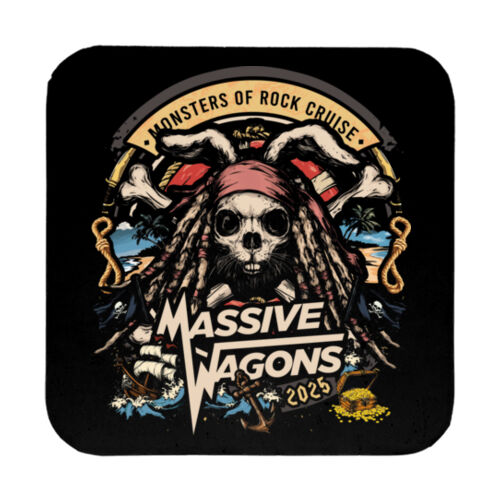Monsters Of Rock Cruise 2025 - 9cm Square Hardback Drinks Coaster Thumbnail