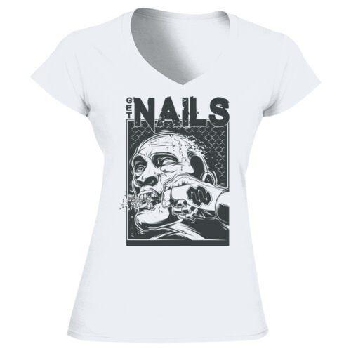 Nails - GD78 Softstyle® Ladies' V-Neck T-Shirt Thumbnail
