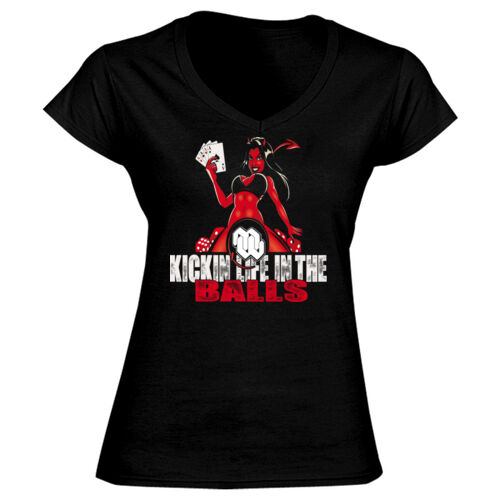 Kick Life - GD78 Softstyle® Ladies' V-Neck T-Shirt Thumbnail