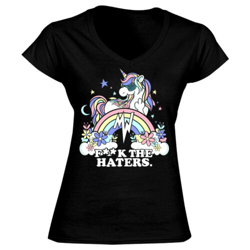 Fuck The Haters - GD78 Softstyle® Ladies' V-Neck T-Shirt Thumbnail