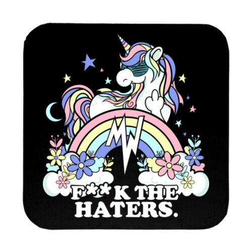 Fuck The Haters - 9cm Square Hardback Drinks Coaster Thumbnail