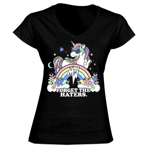 Forget The Haters - GD78 Softstyle® Ladies' V-Neck T-Shirt Thumbnail