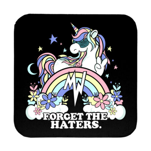 Forget The Haters - 9cm Square Hardback Drinks Coaster Thumbnail